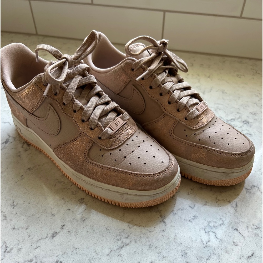 dusty pink air force ones